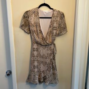 Cream wrap dress